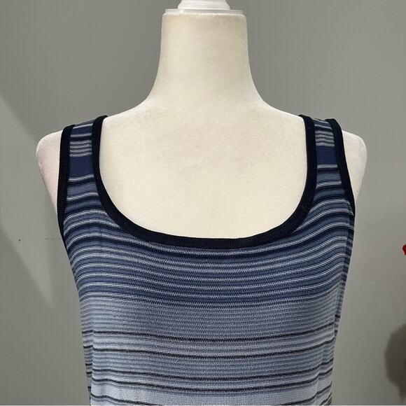 NEW Finity Naturals Silk Striped Multi Tri-Tone Sweater Cardigan Cami Twinset L - Picture 11 of 16